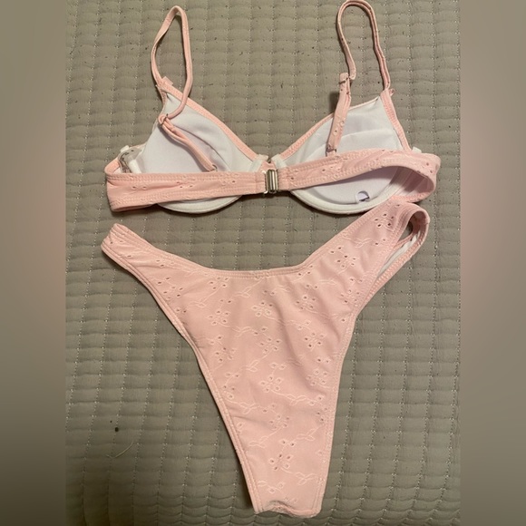 Shein Pink Ruffle Bikini - Picture 2 of 4